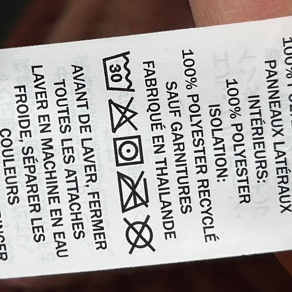 LL Bean Jacket Womens 1X Plus Burgundy Quilted PrimaLoft Fleece Lined Full Zip - Picture 4 of 6